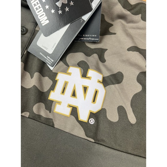 NWT Under Armour On-Field Notre Dame Fighting Irish Camo Freedom Polo Sz Large - Picture 3 of 8